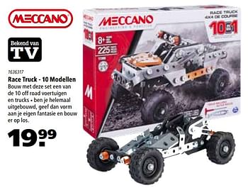 Aanbiedingen Race truck - 10 modellen - Meccano - Geldig van 16/11/2017 tot 06/12/2017 bij Marskramer