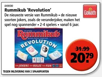 Aanbiedingen Rummikub revolution - Goliath - Geldig van 16/11/2017 tot 06/12/2017 bij Marskramer