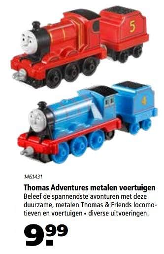 Aanbiedingen Thomas adventures metalen voertuigen - Fisher-Price - Geldig van 16/11/2017 tot 06/12/2017 bij Marskramer