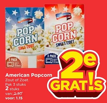 Aanbiedingen American popcorn - Huismerk Vomar - Geldig van 19/11/2017 tot 25/11/2017 bij Vomar