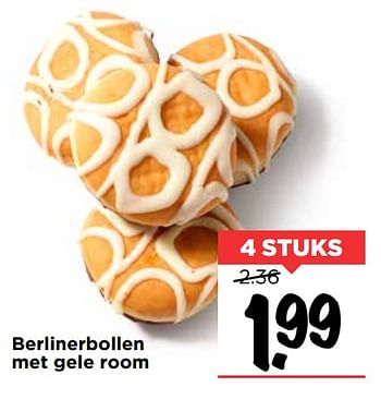 Aanbiedingen Berlinerbollen met gele room - Huismerk Vomar - Geldig van 19/11/2017 tot 25/11/2017 bij Vomar