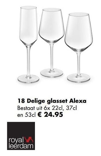 Aanbiedingen 18 delige glasset alexa - Royal Leerdam - Geldig van 27/11/2017 tot 31/12/2017 bij Multi Bazar