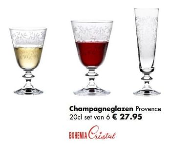 Aanbiedingen Champagneglazen - Bohemia Crystal - Geldig van 27/11/2017 tot 31/12/2017 bij Multi Bazar