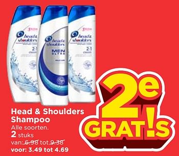 Aanbiedingen Head + shoulders shampoo - Head &amp; Shoulders - Geldig van 19/11/2017 tot 25/11/2017 bij Vomar