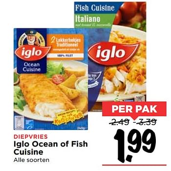 Aanbiedingen Iglo ocean of fish cuisine - Iglo - Geldig van 19/11/2017 tot 25/11/2017 bij Vomar