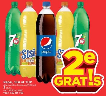 Aanbiedingen Pepsi, sisi of 7up - Huismerk Vomar - Geldig van 19/11/2017 tot 25/11/2017 bij Vomar