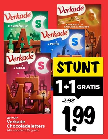 Aanbiedingen Verkade chocoladeletters - Verkade - Geldig van 19/11/2017 tot 25/11/2017 bij Vomar