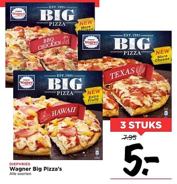 Aanbiedingen Wagner big pizza`s - Original Wagner - Geldig van 19/11/2017 tot 25/11/2017 bij Vomar