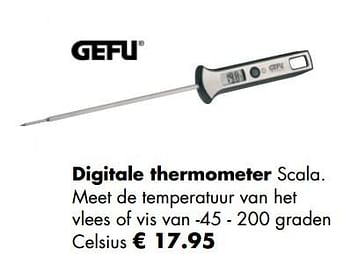 Aanbiedingen Digitale thermometer - Gefu - Geldig van 27/11/2017 tot 31/12/2017 bij Multi Bazar