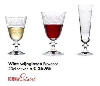 Aanbiedingen Witte wijnglazen - Bohemia Crystal - Geldig van 27/11/2017 tot 31/12/2017 bij Multi Bazar