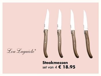 Aanbiedingen Steakmessen - Lou Laguiole - Geldig van 27/11/2017 tot 31/12/2017 bij Multi Bazar