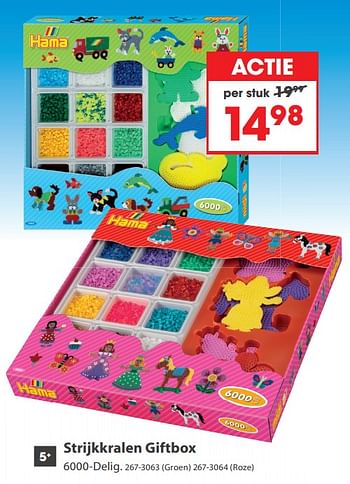 Aanbiedingen 5+ strijkkralen giftbox - Hama - Geldig van 23/10/2017 tot 05/12/2017 bij Top1Toys