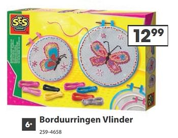 Aanbiedingen Borduurringen vlinder - SES - Geldig van 23/10/2017 tot 05/12/2017 bij Top1Toys