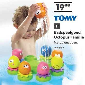 Aanbiedingen Badspeelgoed octopus familie - Tomy - Geldig van 23/10/2017 tot 05/12/2017 bij Top1Toys