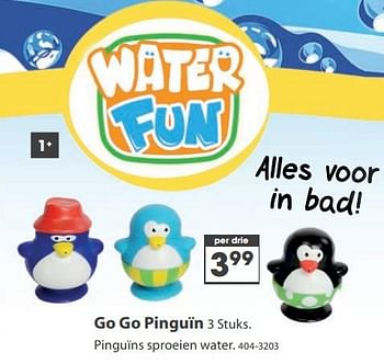 Aanbiedingen Go go pinguïn - WaterFun - Geldig van 23/10/2017 tot 05/12/2017 bij Top1Toys