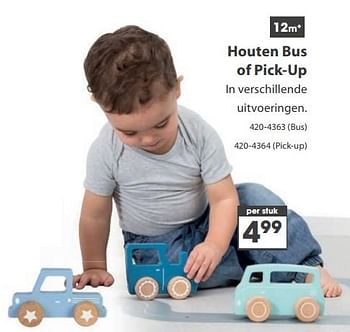 Aanbiedingen Houten bus of pick-up - Little Dutch - Geldig van 23/10/2017 tot 05/12/2017 bij Top1Toys