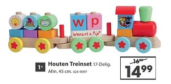 Aanbiedingen Houten treinset - Tiamo - Geldig van 23/10/2017 tot 05/12/2017 bij Top1Toys