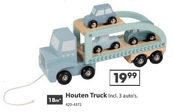 Aanbiedingen Houten truck - Little Dutch - Geldig van 23/10/2017 tot 05/12/2017 bij Top1Toys