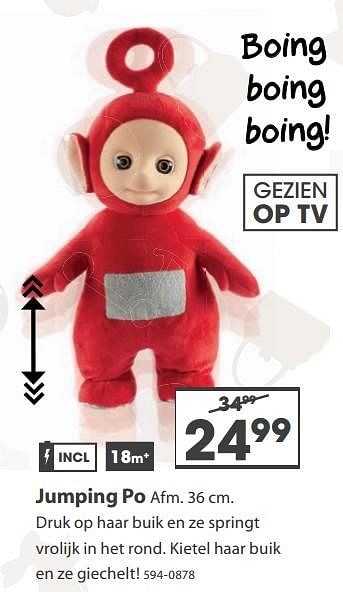 Aanbiedingen Jumping po - Teletubbies  - Geldig van 23/10/2017 tot 05/12/2017 bij Top1Toys