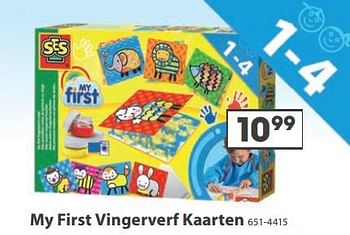 Aanbiedingen My first vingerverf kaarten - SES - Geldig van 23/10/2017 tot 05/12/2017 bij Top1Toys