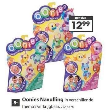 Aanbiedingen Oonies navulling - Oonies - Geldig van 23/10/2017 tot 05/12/2017 bij Top1Toys