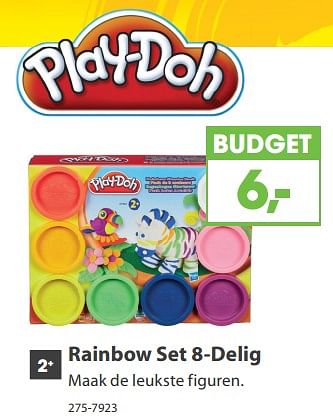 Aanbiedingen Rainbow set 8-delig - Play-Doh - Geldig van 23/10/2017 tot 05/12/2017 bij Top1Toys