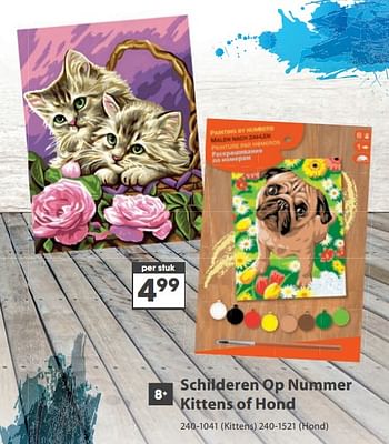 Aanbiedingen Schilderen op nummer kittens of hond - Huismerk - Top1Toys - Geldig van 23/10/2017 tot 05/12/2017 bij Top1Toys