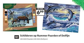 Aanbiedingen Schilderen op nummer paarden of dolfijn - Huismerk - Top1Toys - Geldig van 23/10/2017 tot 05/12/2017 bij Top1Toys