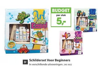 Aanbiedingen Schilderset voor beginners - Huismerk - Top1Toys - Geldig van 23/10/2017 tot 05/12/2017 bij Top1Toys