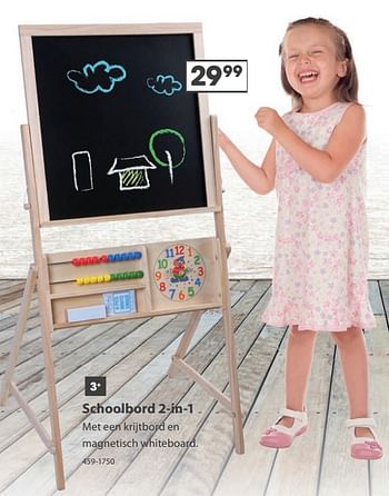 Aanbiedingen Schoolbord 2-in-1 - Huismerk - Top1Toys - Geldig van 23/10/2017 tot 05/12/2017 bij Top1Toys