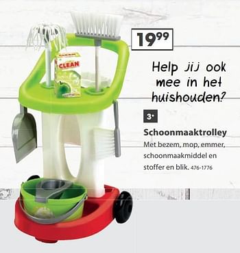 Aanbiedingen Schoonmaaktrolley - Huismerk - Top1Toys - Geldig van 23/10/2017 tot 05/12/2017 bij Top1Toys