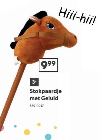 Aanbiedingen Stokpaardje met geluid - Huismerk - Top1Toys - Geldig van 23/10/2017 tot 05/12/2017 bij Top1Toys