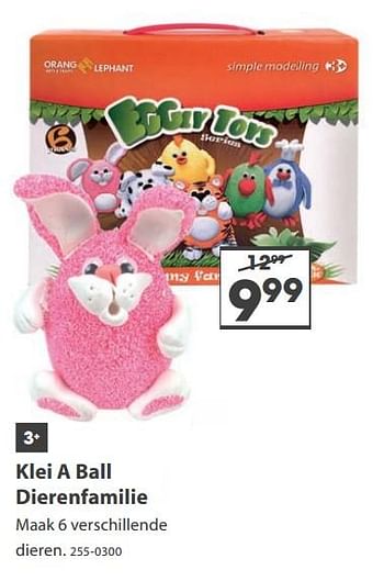 Aanbiedingen Klei a ball dierenfamilie - Grand Elephant - Geldig van 23/10/2017 tot 05/12/2017 bij Top1Toys