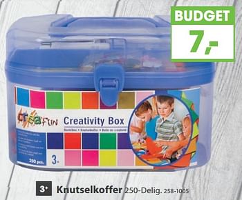 Aanbiedingen Knutselkoffer - Creafun - Geldig van 23/10/2017 tot 05/12/2017 bij Top1Toys