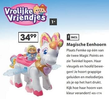 Aanbiedingen Magische eenhoorn - Vrolijke Vriendjes - Geldig van 23/10/2017 tot 05/12/2017 bij Top1Toys