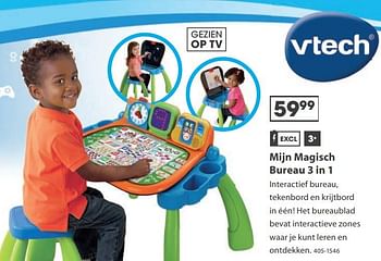 Aanbiedingen Mijn magisch bureau 3 in 1 - Vtech - Geldig van 23/10/2017 tot 05/12/2017 bij Top1Toys