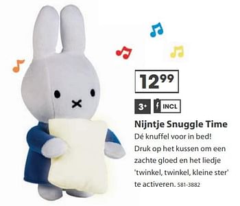 Aanbiedingen Nijntje snuggle time - Nijntje - Geldig van 23/10/2017 tot 05/12/2017 bij Top1Toys