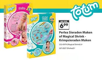 Aanbiedingen Perlea sieraden maken of magical shrink - krimpsieraden maken - Totum - Geldig van 23/10/2017 tot 05/12/2017 bij Top1Toys