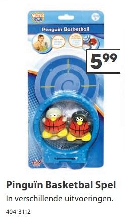 Aanbiedingen Pinguïn basketbal spel - WaterFun - Geldig van 23/10/2017 tot 05/12/2017 bij Top1Toys