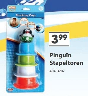 Aanbiedingen Pinguïn stapeltoren - WaterFun - Geldig van 23/10/2017 tot 05/12/2017 bij Top1Toys