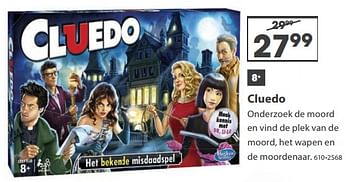 Aanbiedingen Cluedo - Hasbro - Geldig van 23/10/2017 tot 05/12/2017 bij Top1Toys