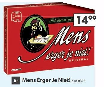 Aanbiedingen Mens erger je niet! - Jumbo - Geldig van 23/10/2017 tot 05/12/2017 bij Top1Toys