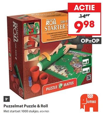 Aanbiedingen Puzzelmat puzzle + roll - Jumbo - Geldig van 23/10/2017 tot 05/12/2017 bij Top1Toys