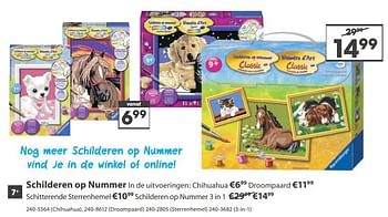 Aanbiedingen Schilderen op nummer schilderen op nummer 3 in 1 - Ravensburger - Geldig van 23/10/2017 tot 05/12/2017 bij Top1Toys