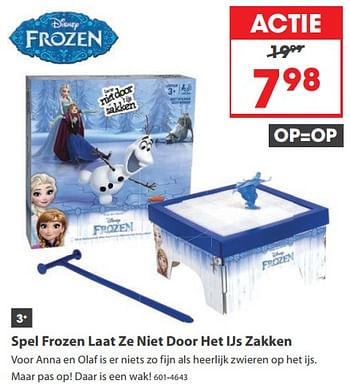 Aanbiedingen Spel frozen laat ze niet door het ijs zakken - Disney  Frozen - Geldig van 23/10/2017 tot 05/12/2017 bij Top1Toys