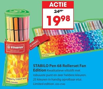 Aanbiedingen Stabilo pen 68 rollerset fan edition - Stabilo - Geldig van 23/10/2017 tot 05/12/2017 bij Top1Toys