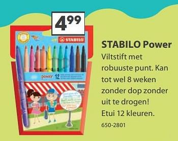 Aanbiedingen Stabilo power - Stabilo - Geldig van 23/10/2017 tot 05/12/2017 bij Top1Toys