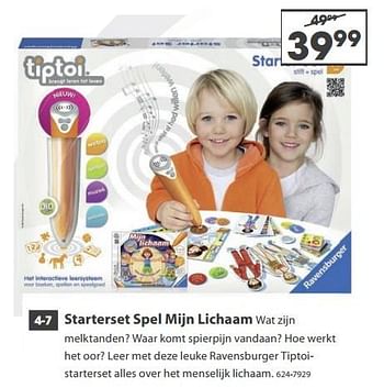 Aanbiedingen Starterset spel mijn lichaam - Ravensburger - Geldig van 23/10/2017 tot 05/12/2017 bij Top1Toys