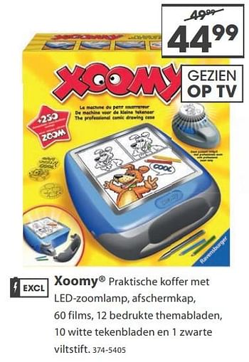 Aanbiedingen Xoomy praktische koffer met led-zoomlamp, afschermkap - Ravensburger - Geldig van 23/10/2017 tot 05/12/2017 bij Top1Toys