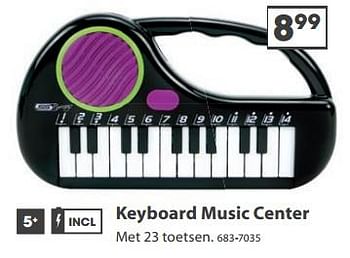 Aanbiedingen Keyboard music center - Huismerk - Top1Toys - Geldig van 23/10/2017 tot 05/12/2017 bij Top1Toys